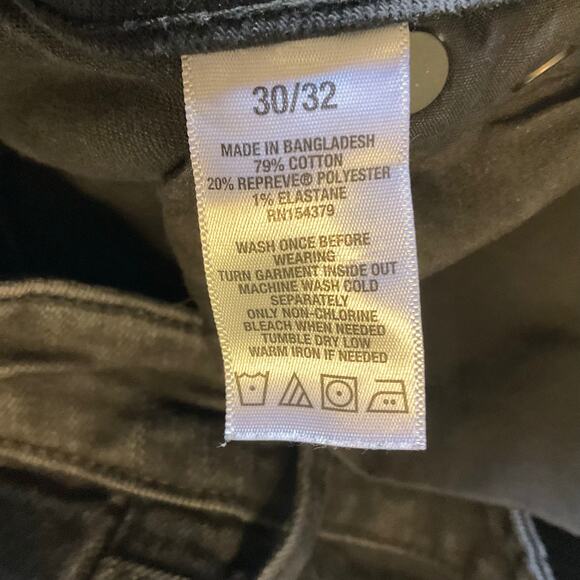 Aeropostale Men Skinny Jeans size 30 x 32 Black Mid Rise Stretch - Picture 10 of 12